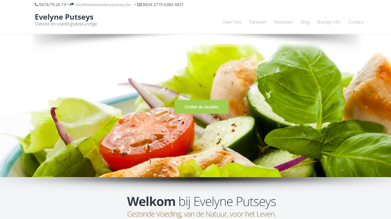 Website Dietiste Evelyne Putseys