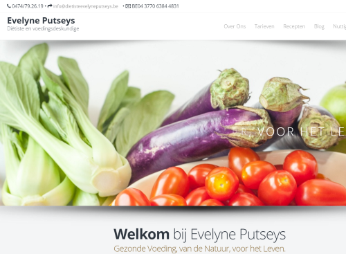 Website Dietiste Evelyne Putseys
